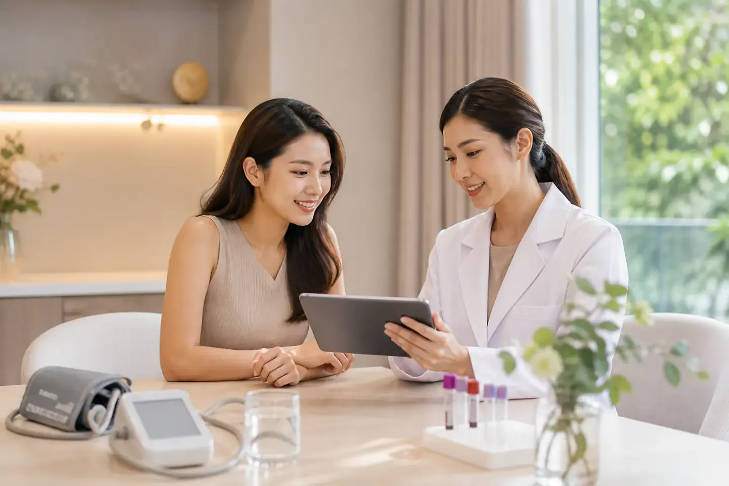 ผู้หญิงไทยทบทวนข้อมูลสุขภาพกับแพทย์ในหมวด Wellness & Longevity